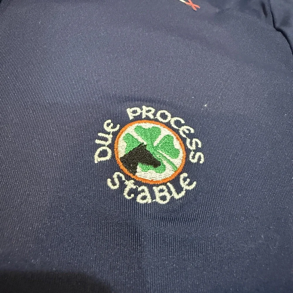 RLX Ralph Lauren Polo Shirt Womens Large Navy Golf‎ Half Zip Due Process Stable